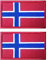 2 Stück AliPlus Norwegen Flagge Patches bestickt taktisch Militär Moral Patch Applique Fastener Hook and Loop