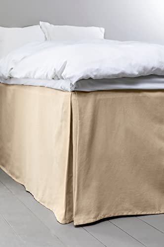 Jotex Cache-sommier en Coton Bio - Hauteur 60 cm - Beige - 90 x 200 cm