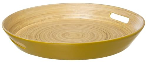 5five - bambus-tablett 42cm modern color senfgelb