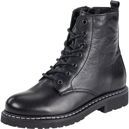 Palado Stiefeletten Damen Biak – bequeme Boots Made in Portugal - leicht gefütterte Stiefel - modische Winterschuhe Schwarz UK4,5 - EU37