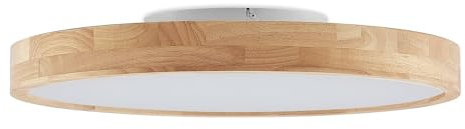 Lindby LED Deckenlampe Lanira dimmbar mit Leselampe (Modern) aus Holz (1 flammig,) - Deckenleuchte Lampe Wohnzimmerleuchte
