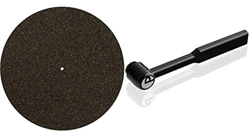 Pro-Ject Cork & Rubber it 1mm, Hochqualitative Plattenmatte aus Kork & Gummi & Pro-Ject Clean it Karbonfaser Nadelbürste