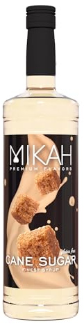 Mikah - Premium Flavors - Chien Sugar (Sucre de Canne) | Sirop Pour Drink et Dessert | Usage Professionnel | 1 Litre (1000ml)