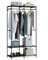 SONGMICS Kleiderschrank offen, Kleiderständer, Garderobenständer, Garderobe mit Kleiderstange, Ablagen, abnehmbare Haken, 40 x 94,5 x 180 cm, ebenholzschwarz RGR004B56