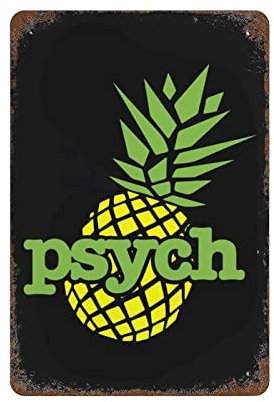 20 x 30 cm Psych Pine Welcome Metall Blechschild Poster Malerei mit Rost Vintage Home Wanddekoration