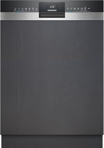 Siemens SN53HS01AE iQ300 - Lavastoviglie intelligente parzialmente integrata, larghezza 60 cm, prodotto in Germania, in acciaio inox, piacevole e silenzioso con iQdrive, aquaStop, cestello superiore