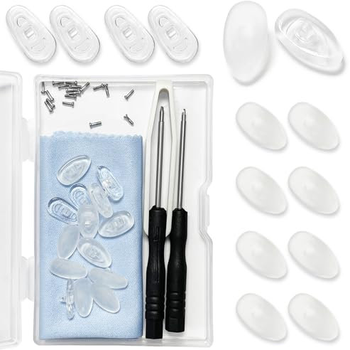 PTSLKHN Super Soft Eyeglass Nose Pads, Jelly-Soft Nose Pads for Glasses, Non-Slip Comfortable and Non-Indentation, 5+2Pairs
