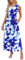 AUSELILY Summer Dresses for Women Casual Sleeveless Maxi Dress Loose Long Dresses with Pockets Flowers Blue White XL