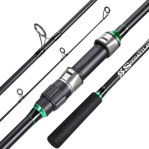 Sougayilang Surf-Angelrute IM8 Carbon 3-teilig Reise Spinnrute – 2,7 m