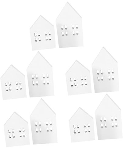TOYANDONA 10pcs Artificial Mini House Slices Christmas Decor Festive Decor for Home Mini Houses Realistic Xmas Party