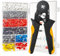 HPMAISON Crimping Plier Set, 0.25-10mm² (AWG 23-7) Ferrule Crimping Tool with 1800pcs Wire End Ferrule Connectors, Self-Adjustable Ratchet Bootlace Wire Crimping Plier Kit, Electrical Cable Lug Tools