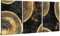 Set of 3 Black and Gold Wall Art Golden Wood Tree Rings Wall Decor for Living Room Abstract Gold Line Canvas Prints Modern Nordic Framed Artwork for Bedroom Bathroom Home Wall Decorations 30x40cm