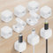 SWKJ Cable Clips, 10 Pcs Cable Organiser, Magnetic Cable Management Cable Tidy Clips, Self Adhesive Cable Holder for HDMI, USB, Charging Cable, Audio Cable, Desk, Office, Home (White)