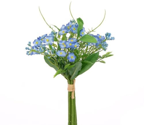 FloristryWarehouse Vergissmeinnicht Bündel aus Kunstseide, Blau, 7 Stiele, 19 cm