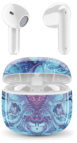 Music Sound - Auricolari Bluetooth TWS Fantasy - Design a Capsula - Senza Fili - Custodia di Ricarica - Microfono - Play Time fino a 25 ore di ascolto - Tanti colori e fantasie disponibili