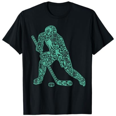 Hockey Player Fans Youth Ice Hockey Lover Men Kids Boys T-Shirt