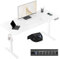 WOLTU Höhenverstellbarer Schreibtisch Elektrisch Weiß - Computertisch mit USB-Ladeanschluss und Memory-Funktion, Ideal als Ergonomischer Stehschreibtisch für Homeoffice und Büro, 140×60 cm