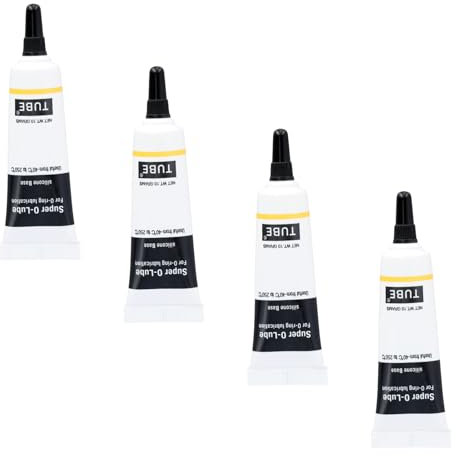 YILANJIN Graisse Silicone, 4 PCS 10g Graisse Lubrifiante Synthétique, Imperméable pour Plombiers, Multi-Silicone pour Machines à Café, Robinets, Joints (Transparent)