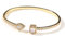 VAKTWPDLY Nette Liebe Herz offene Manschette Armreif Armband für Frauen, 7 Zoll 18K Gold überzogene Cubic Zirkonia Armreif Armband, Hip Hop Schmuck Geschenk für Männer Frauen