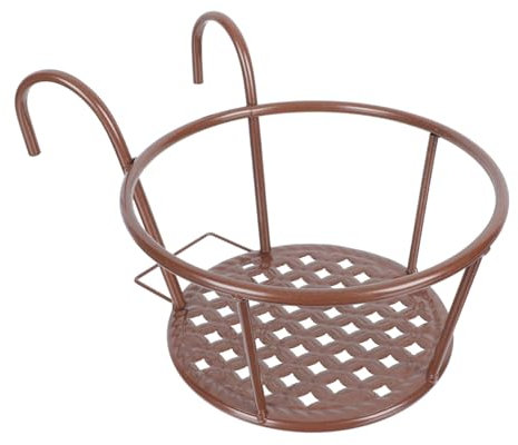 Mipcase jardinière Suspendue décor Bling Corbeille Vase à Fleur Mural Usine Support Pot de Fleur Jardiniere terrasse Fournitures de Jardinage Support de Plante de clôture Le Fer Coffee