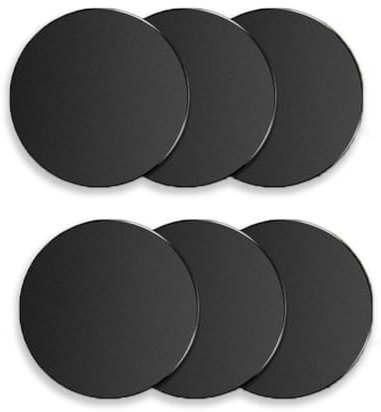 sphires 6 Pack Metal Plate for Magnetic Phone Car Mount 6 X Round Metal Plate for Car Magnetic Phone Holder