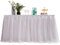 14ft / 427cm Weiß Tischrock, romantische Tüll Schreibtisch Gaze, Tischdekoration, Schneeflocke Wonderland Tutu Tischdecke, für Babyparty,Hochzeit,Geburtstag,Party,Valentinstag Weihnachten