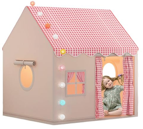 Moreeulsi Playhouse Kids Indoor, 120×105×128cm Play Tent House, Ki-ds Play Tent, Indoor Playground Equipment, Large Playhouse K-ids, Castle Fairy Tents, Furniture, Secret Base For Childrens