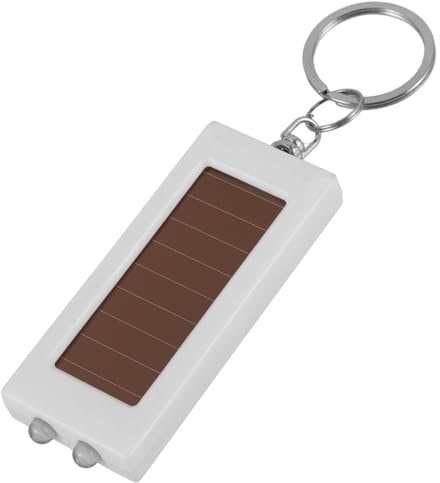 SAFIGLE Mini lampe de poche porte-clés solaire LED pour urgences, lampe de poche portable pour la vie quotidienne, l'extérieur et le camping 6,80 x 3,00 x 1,00 cm