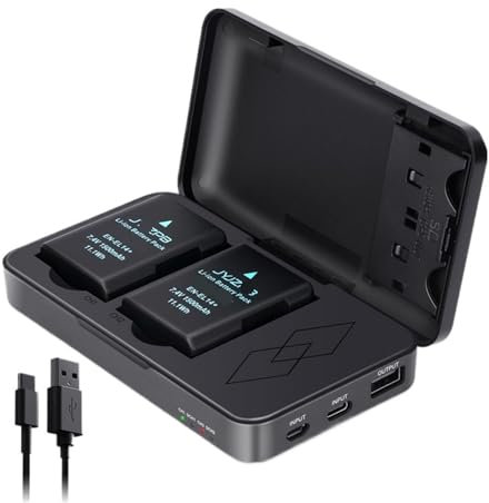 2-Pack EN-EL14 EN-EL14a Batterie De Rechange pour Caméras, Double Chargeur USB - Compatible avec Nikon D5600 D3200 D3500 D3300 D3400(Set 2)