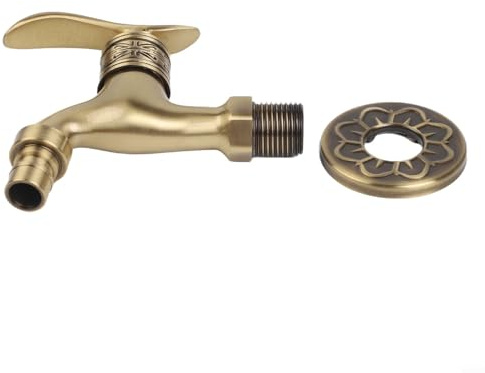 Besttoolifes Robinet d'eau froide mural en laiton massif G1/2 pour machine à laver, design antique, salle de bain, cuisine, jardin, extérieur