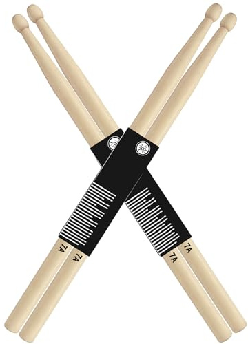2 Paar Drumsticks 7A,Schlagzeug Sticks,Komfortablem Griff,Ahornholz Trommelstöcke für Anfänger und Profis
