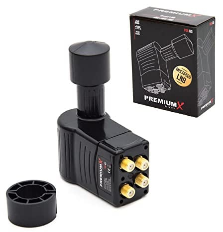 Premium X Rocket Quad LNB PXR-QS Sat für 4 Teilnehmer 3° Grad Multifeed Slim Schmal HDTV LNC HD FULLHD 3D 4K UltraHD UHD