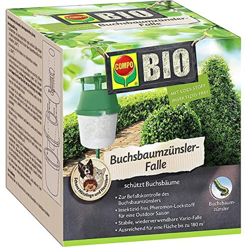 COMPO Buchsbaumzünsler-Falle, Inkl. 3 Lockstoff-Dispenser, Insektizid-frei