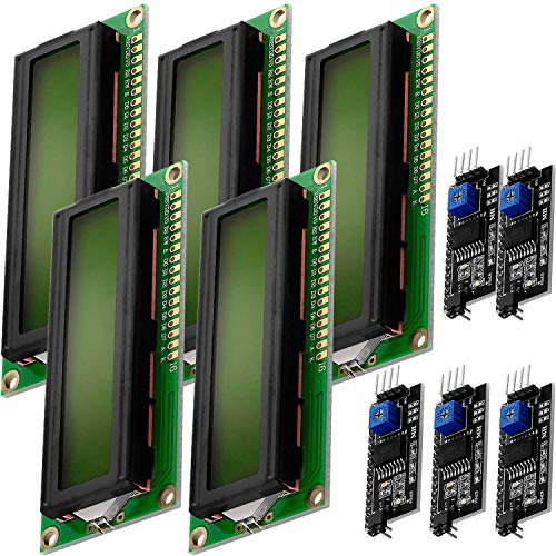 AZDelivery 3 x HD44780 16x2 LCD Modul Display Bundle mit I2C Schnittstelle 2x16 Zeichen kompatibel mit Arduino inklusive E-Book! (mit Grünem Hintergrund und Schwarzen Zeichen)