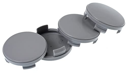RKC 4X 54,5 mm Nabenkappen Felgen Deckel Kappen Grau Gewölbt