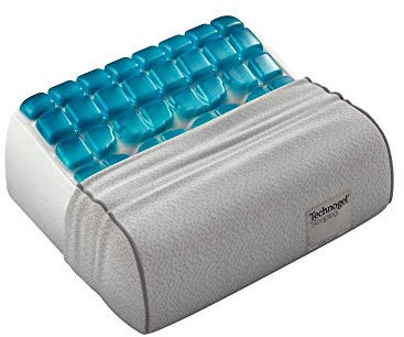 Technogel Original Travel Anatomic Orthopädisches Nackenstütz-Kopfkissen Antibakteriell,HWS-Gel-Kissen für Rücken-& Seitenschläfer inkl. Kissenbezug 33x29x09cm
