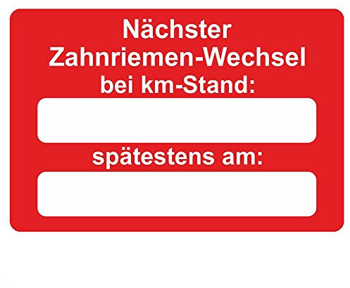 KFZ Serviceaufkleber / Inspektionsaufkleber 60 x 40 mm - 250 Stück - verschiedene Varianten (Nächster Zahnriemen-Wechsel)