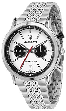 Maserati Watch Herrenuhr, Legend Kollektion, mit Chronograph, aus Edelstahl - R8873638004, Silber