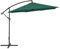 FP-TECH OMBRELLONE DA GIARDINO DECENTRATO 3X3 LATERALE RICHIUDIBILE, BEIGE CHIARO O VERDE (Verde)
