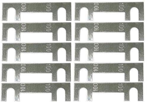 AERZETIX: 10x fusible - 100A - à languette lame - pour porte-fusible courant fort - C42200