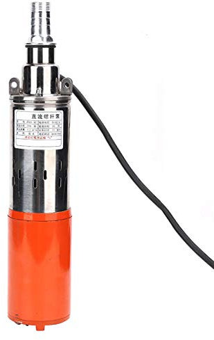 Pompa ad acqua sommergibile, 1 '' 12V-0.8m³-35m Pompa a pozzo solare in acciaio inossidabile con pompa a coclea in acciaio inossidabile per navi, pescherecci, agricoltura, ecc