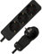 REV Steckdosenleiste SMART - Mehrfachsteckdose 3-Fach mit Flachstecker - ideal für die Verwendung hinter Möbel, Kabel 2m, max. 3680W, schwarz