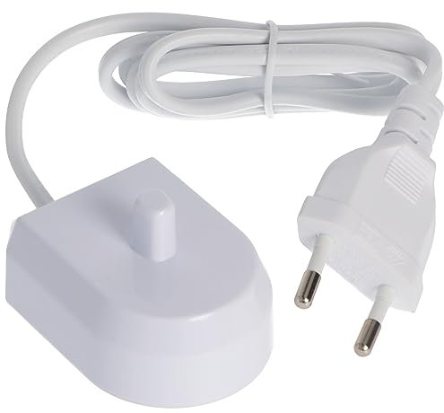 Ladestation kompatibel mit Oral-B Zahnbürste Professional Care 500, Professional Care 2500, PD12, D20, GeniusX, Genius 8000, weiß