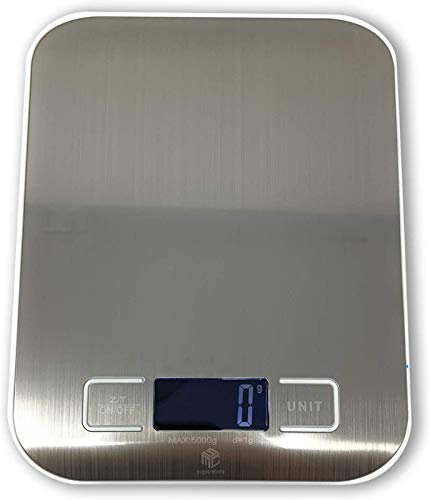 Kitchen Scales 5kg Dual Power AAA & USB MSC Digital Electronic Coffee Weighing Scale for Cooking Baking High-Precision Food, Jewelry Weight Scales, LCD Display, Multifunctional, Tare Feature,5kg-USB