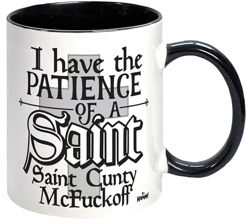 Kapow Gifts Comedy Mug - Joke Funny Cup Gift - Patience of a Saint