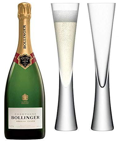 Bollinger Special Cuvee Champagne with LSA Flutes 75cl 12% abv