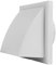 Vents 4 inch - 100 mm Grey Decor Gravity Grille with Damper Plastic Cowled Hooded Air Ventilation Wall Grill Vent Cover with Wind Baffle Backdraught Shutter for Outdoor Garage Shed