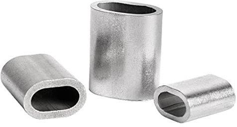 50pcs Diameter Wire Rope Aluminum Sleeves Clip Fittings Cable Crimps,2.5mm