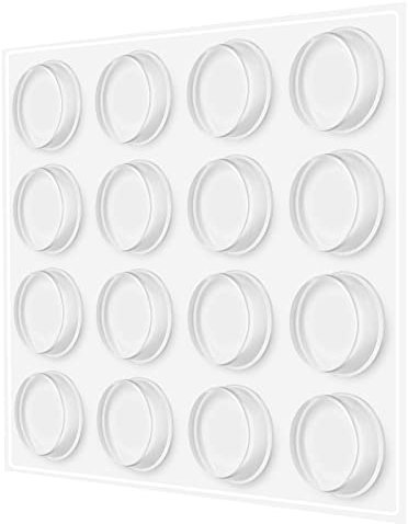 Türpuffer Transparent, ihaspoko 20x5 mmTürstopper Wand selbstklebend, Elastikpuffer transparent selbstklebend für Bad, Glasflächen, Wände, Gummistopper, Klebepunkte transparent (16 Stück)