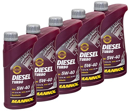 Motoröl MANNOL 5W40 Diesel Turbo API CI4/ SN 5 X 1 Liter